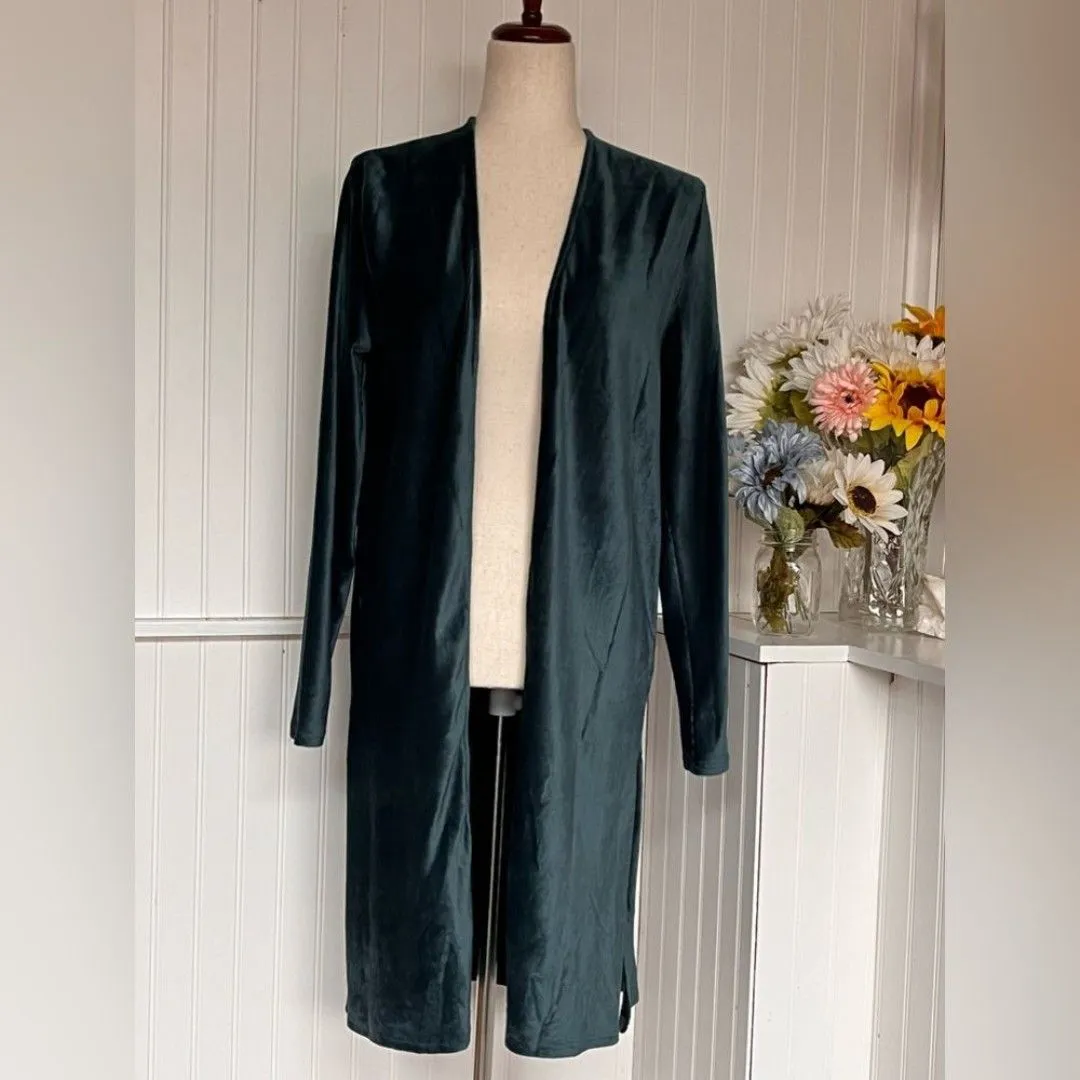 Hyfve Hunter Green Velvet Corduroy Cardigan Size XS - Image 4