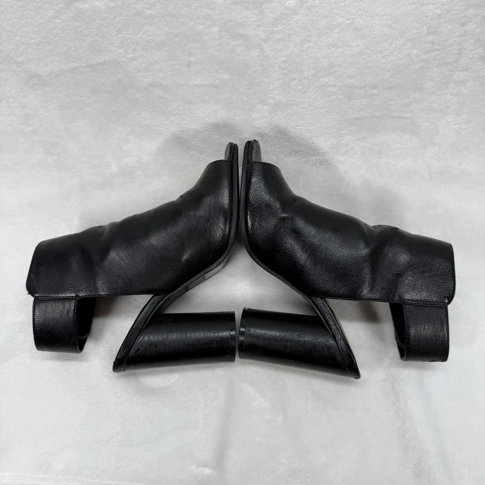 Call It‎ Spring Black Peep Toe Ankle Strap Block Heel Booties Size 7.5 - Image 8