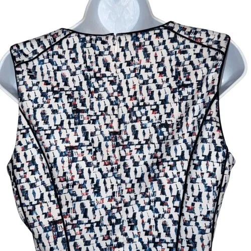 WHITE HOUSE BLACK MARKET Fit & Flare Abstract‎ Multicolor Scuba Dress EUC Size 8 - Image 10