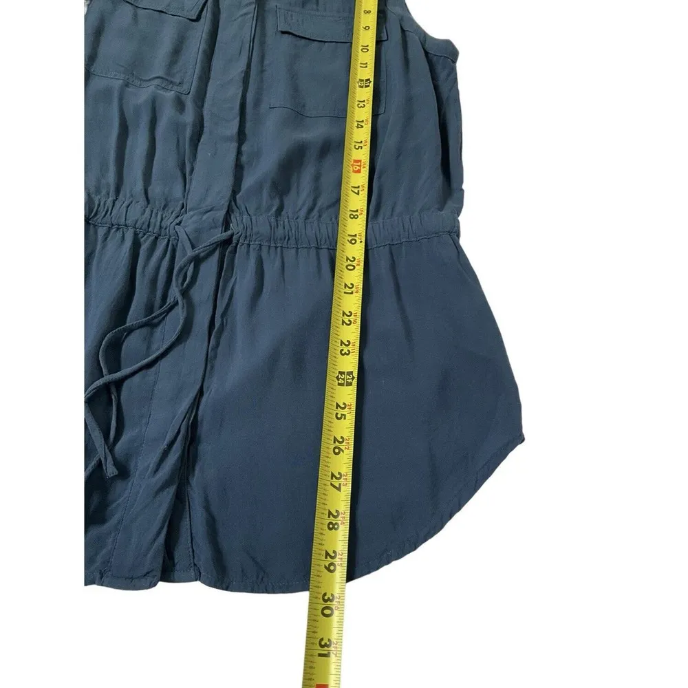 Banana Republic Women Size Medium Blue Tunic Top Sleeveless Shirt  (5-254) - Image 7