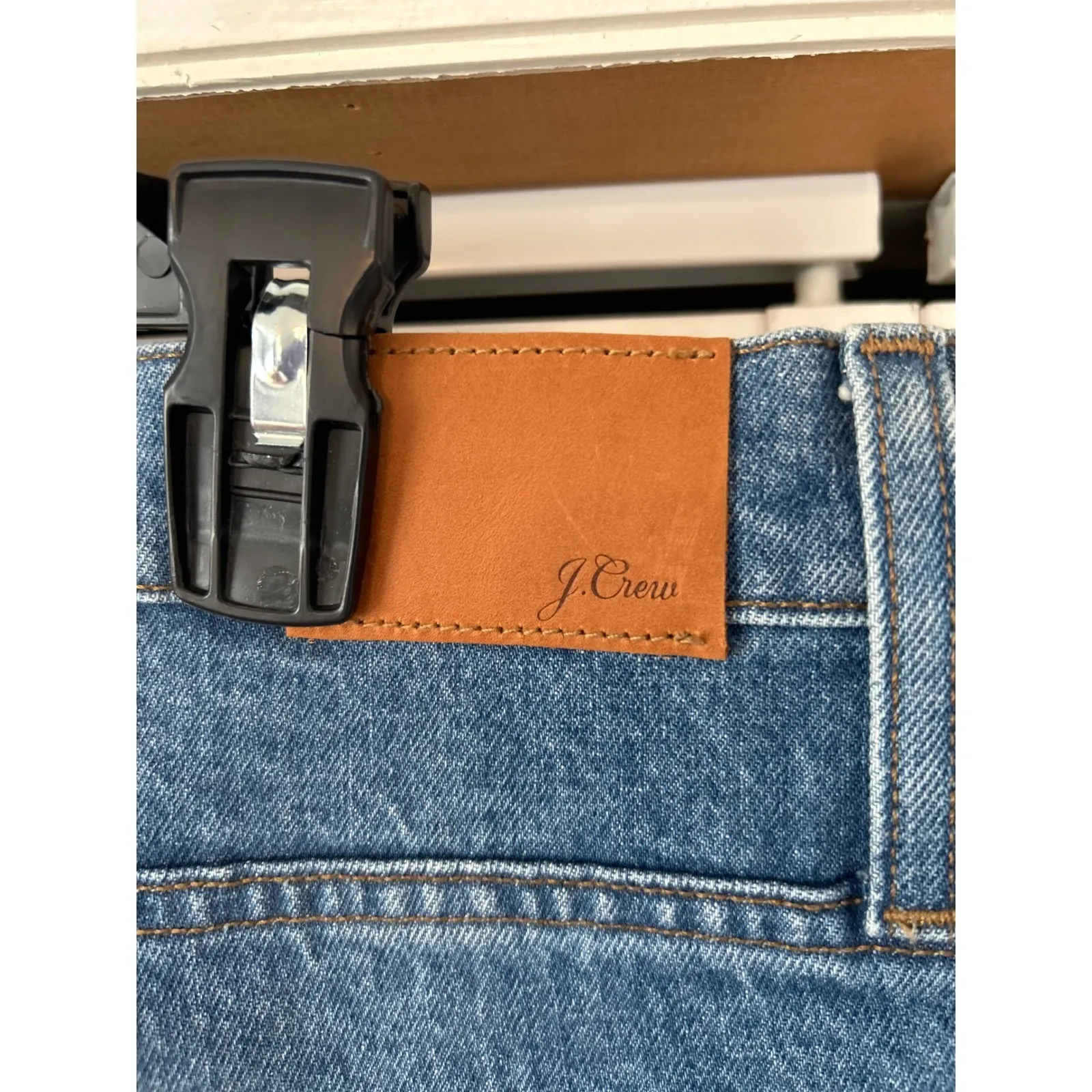 J. Crew Peggy Jean Medium Wash High Rise Straight Leg Denim Jeans Womens 32T - Image 4