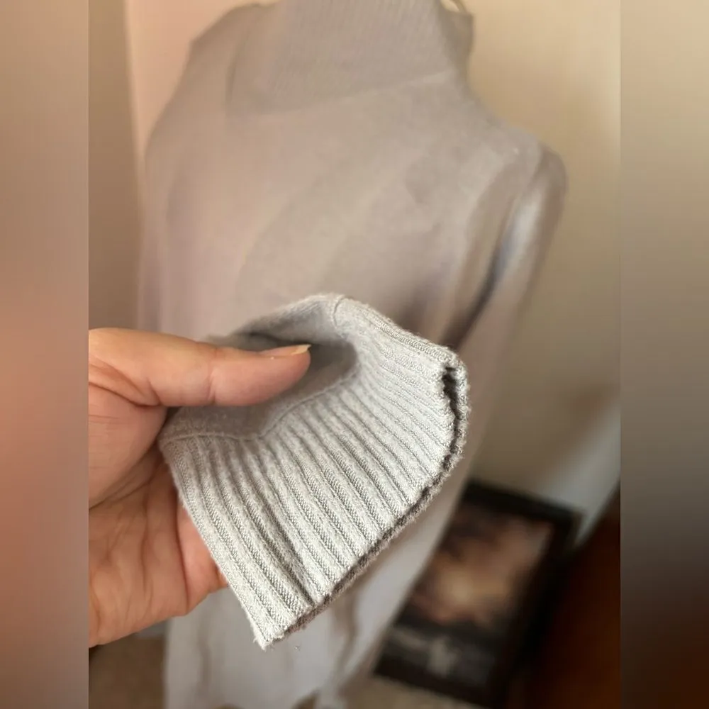 Abercrombie brushed texture gray turtleneck size large - Image 6