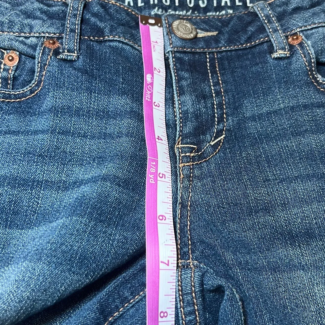 Aeropostale Skinny Blue Jeans Womens Size 4 Regular Stretch Classic Denim Casual - Image 10
