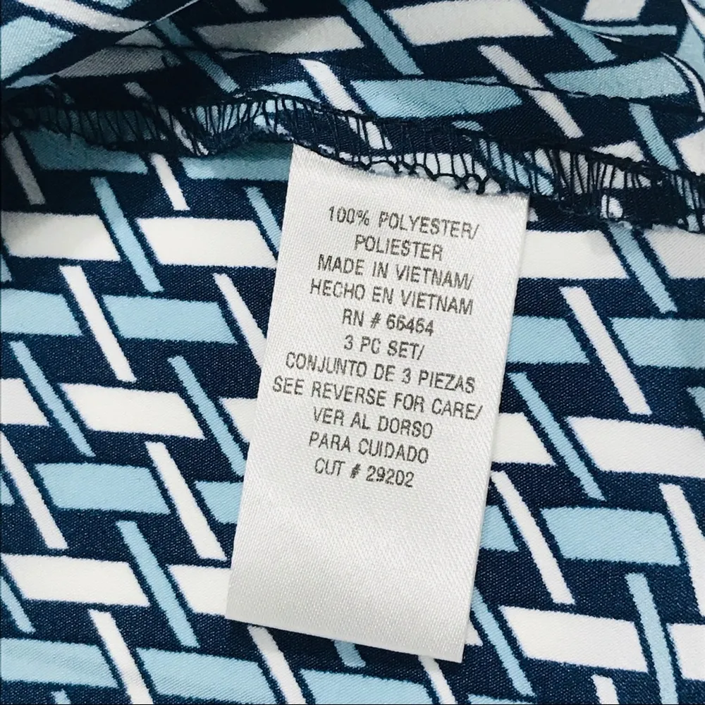 Studio I Tank Top Blouse, Blue, White, 18 - Image 5