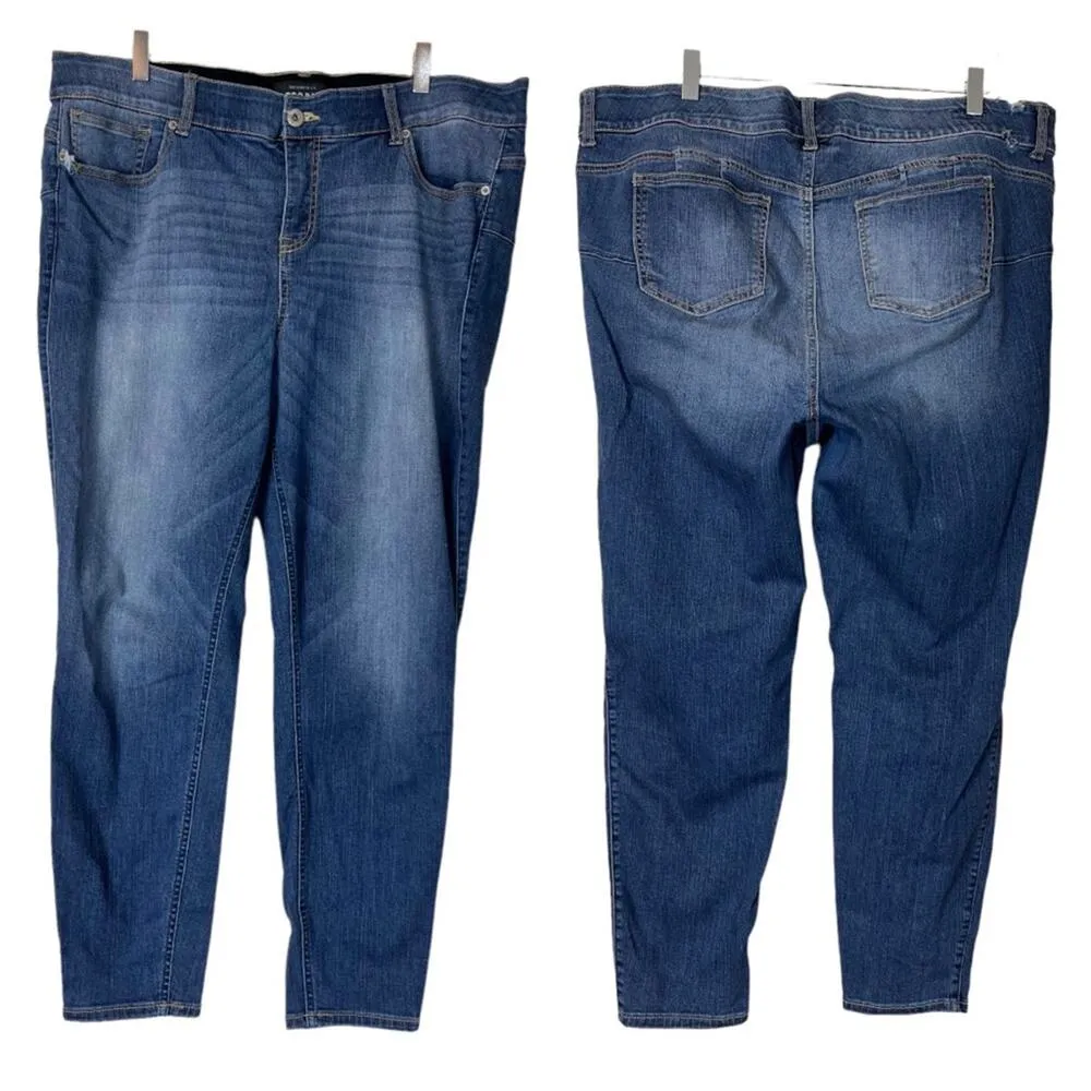Torrid Bombshell Skinny Jeans Hi Rise Ankle Medium Blue Wash Size 24R Plus - Image 11