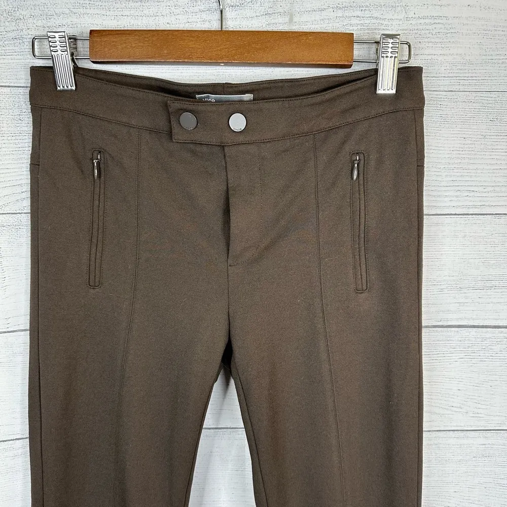 Vince Revolve Womens size 4 Ponte Ski Pant Knit Skinny Leg Brown Pants Trouser - Image 3