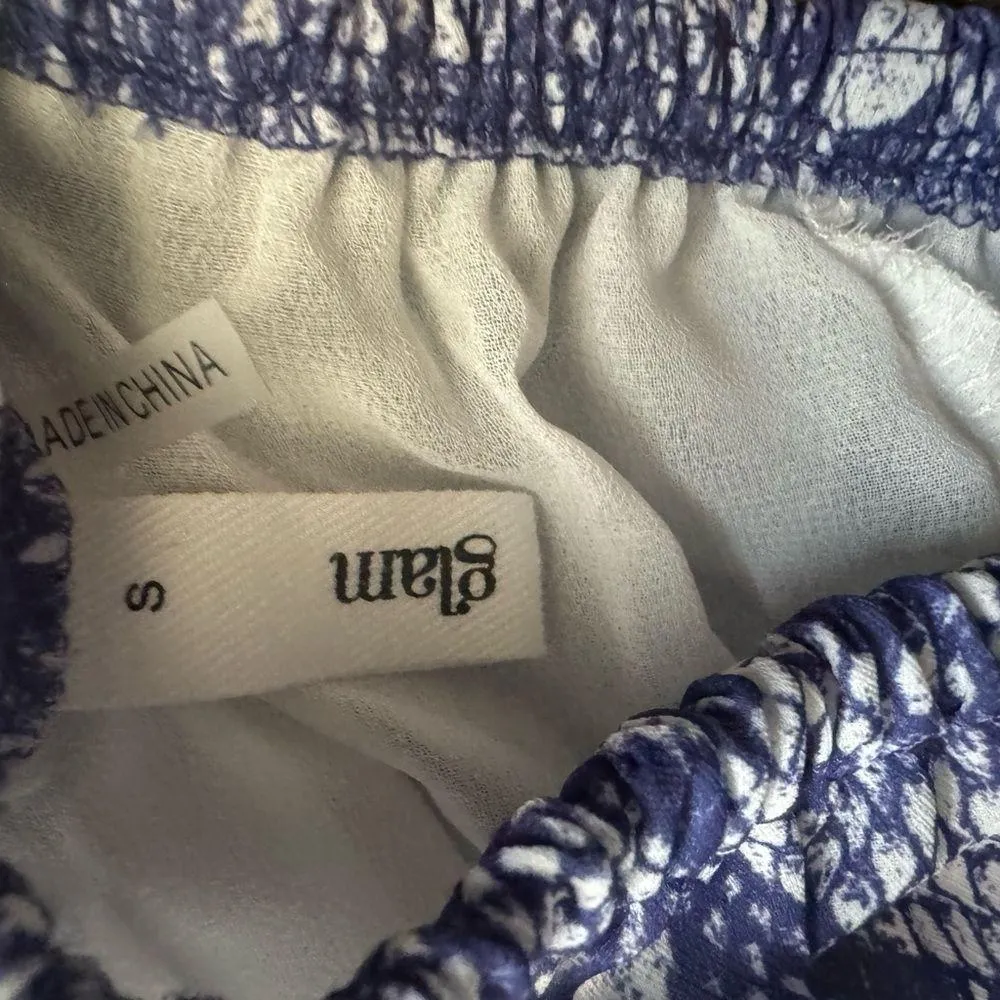 Blue and White animal print romper dress! Halter style top.. - Image 2