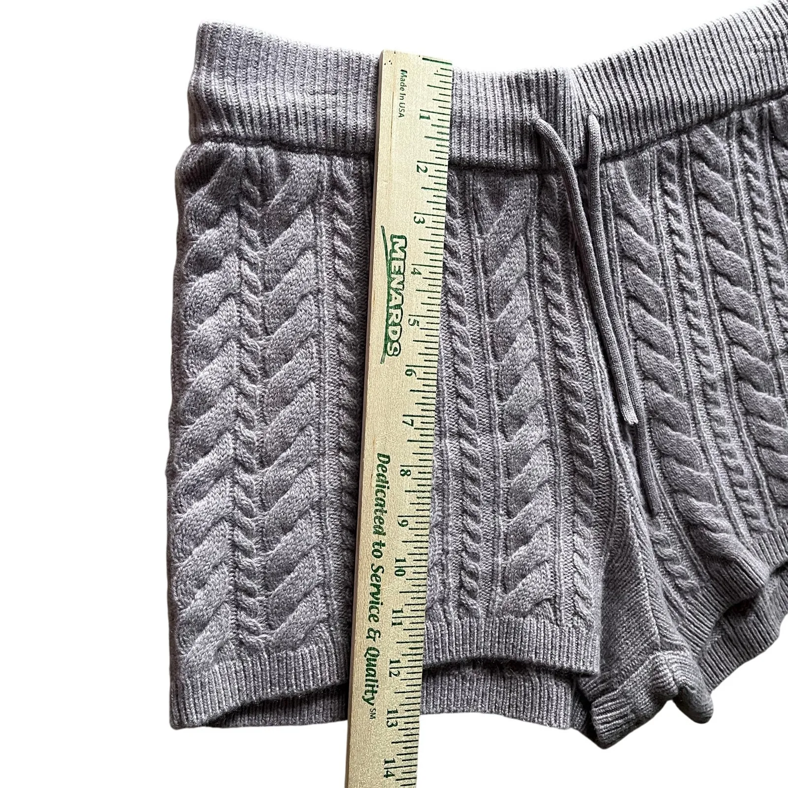 Sweaty‎ Betty Shorts Womens 8 Lilac Purple Cable Knit Cashmere Wool Blend Soft - Image 6