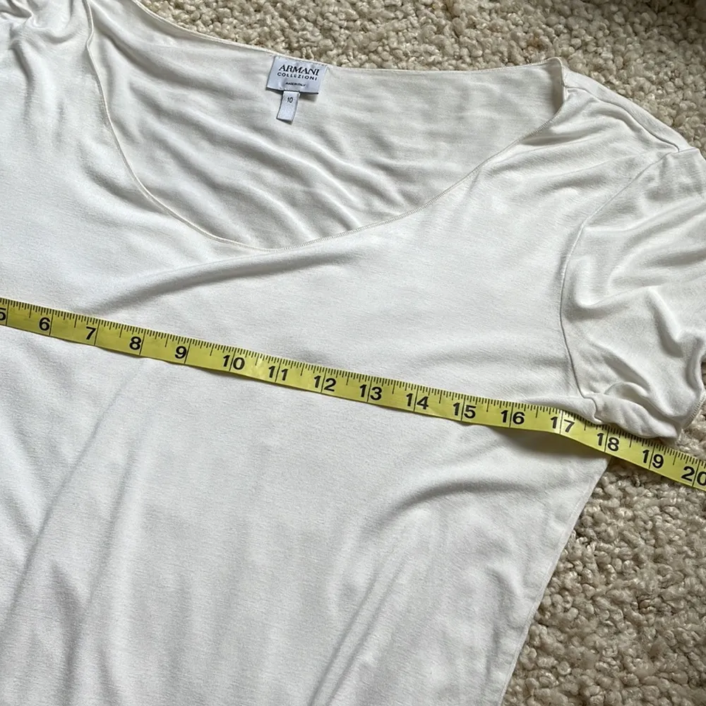 Armani Collezioni made in Italy white basic soft tee - Image 6