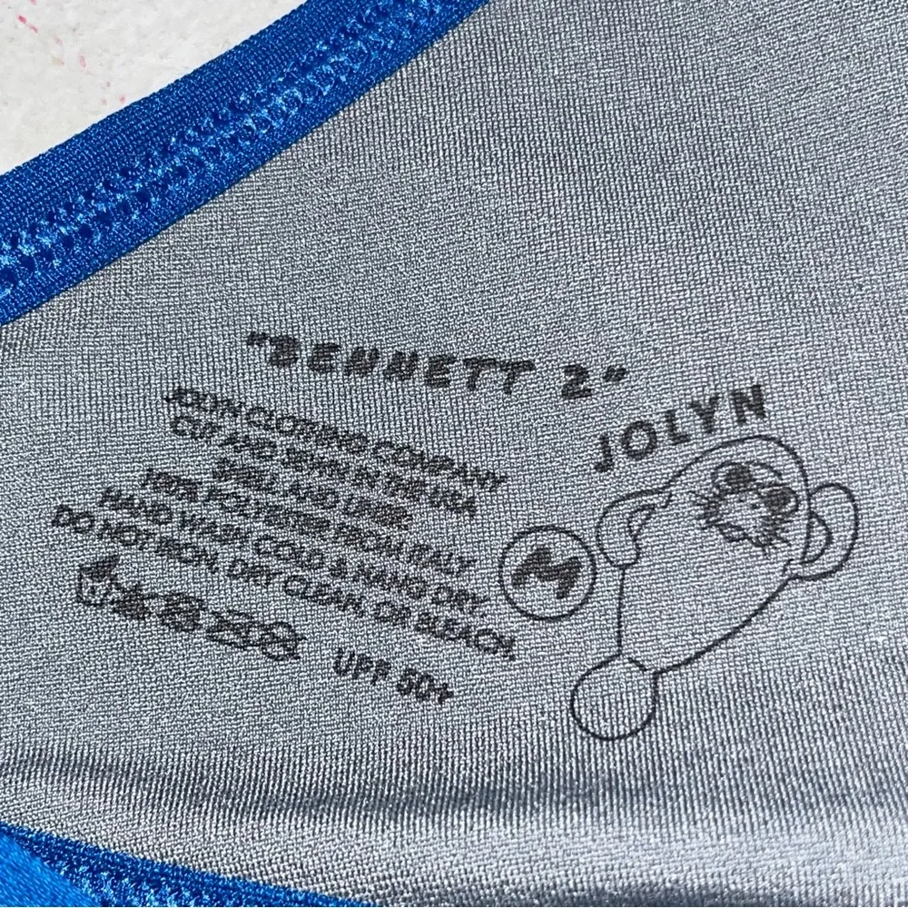 JOLYN  Burnett 2 Blue Bikini Swim Top size Medium - Image 7