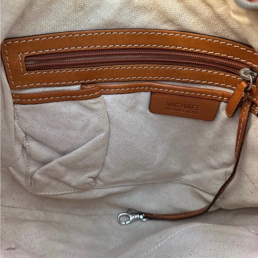 Vintage Michael Kors Brown Leather Hobo Handbag - Image 8