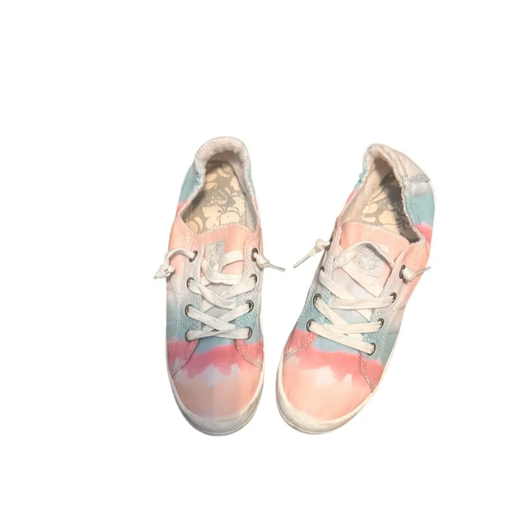 Roxy Size 8 Fabric Lace-Up Casual Womens Tie-Dye Fasion Sneakers Shoes - Image 8