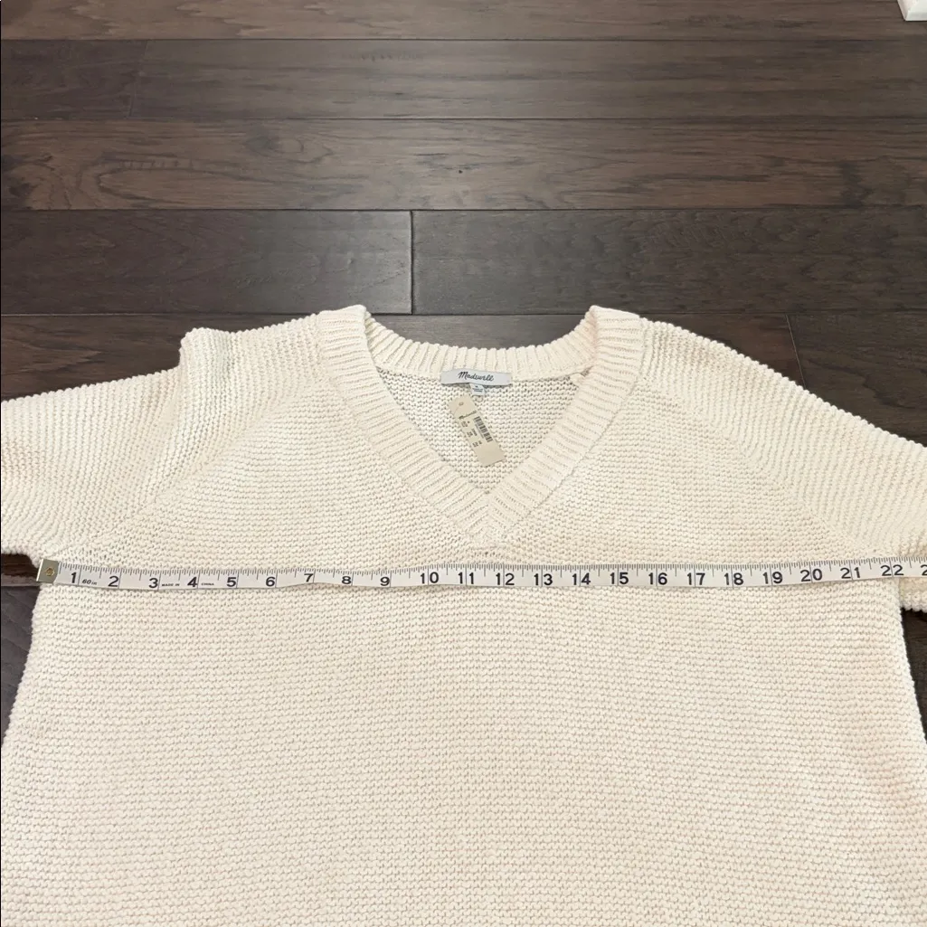 New With Tags Madewell Arden V-Neck Crop Pullover Sz M - Image 11