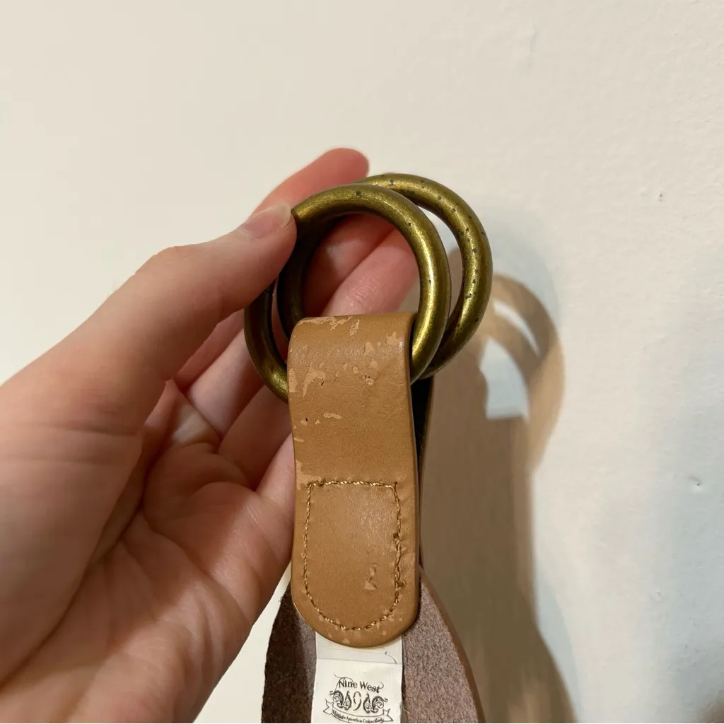 Nine West Vintage America Collection Leather Rope Braided Brown Belt Size Medium - Image 8