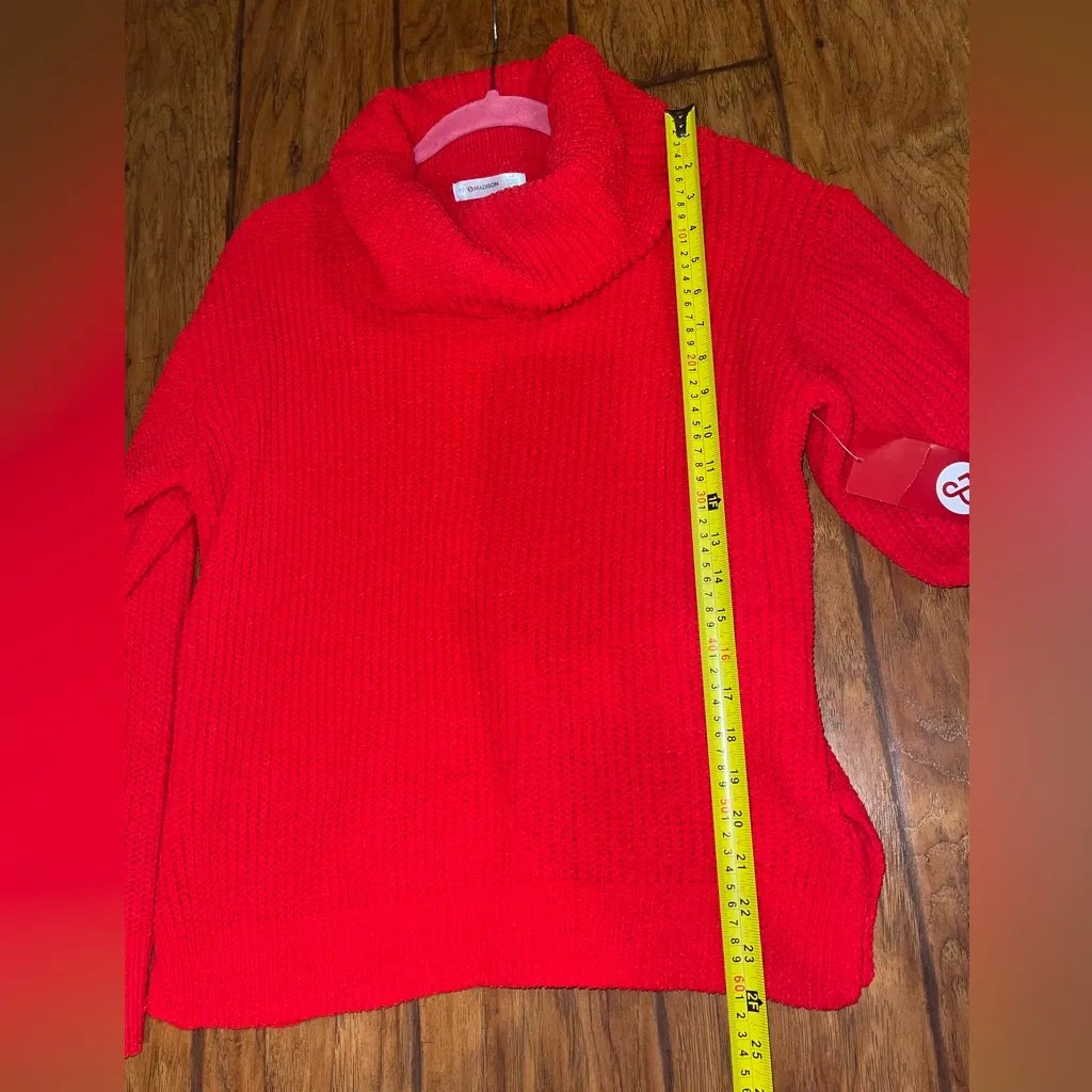 89th & Madison Red Cowl Neck Sweater soft top NWT woman’s large - Image 6