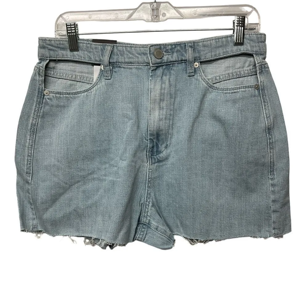Blank NYC Women's Cut Out Pockets High Waist Raw Hem Denim Shorts Size 30‎ - Image 3