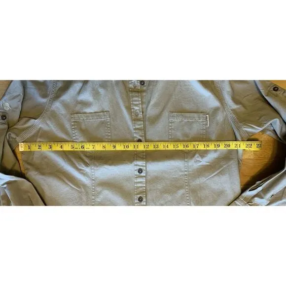 Dri Duck Mortar LS Button‎ Up Shirt Women's Large Tan - Image 5