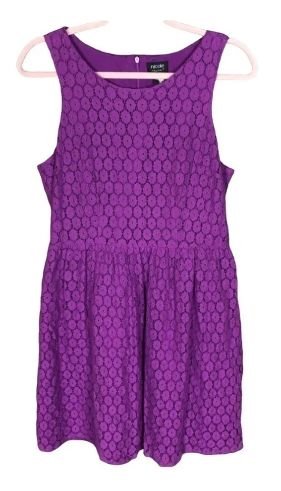 Nicole by Nicole Miller purple‎ dress Purple Size 8 - Image 1