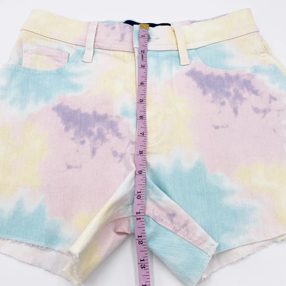 NEW Hollister High-Rise Vintage Short 4 Inch Pastel Tie Dye Denim Size W25 1 - Image 7