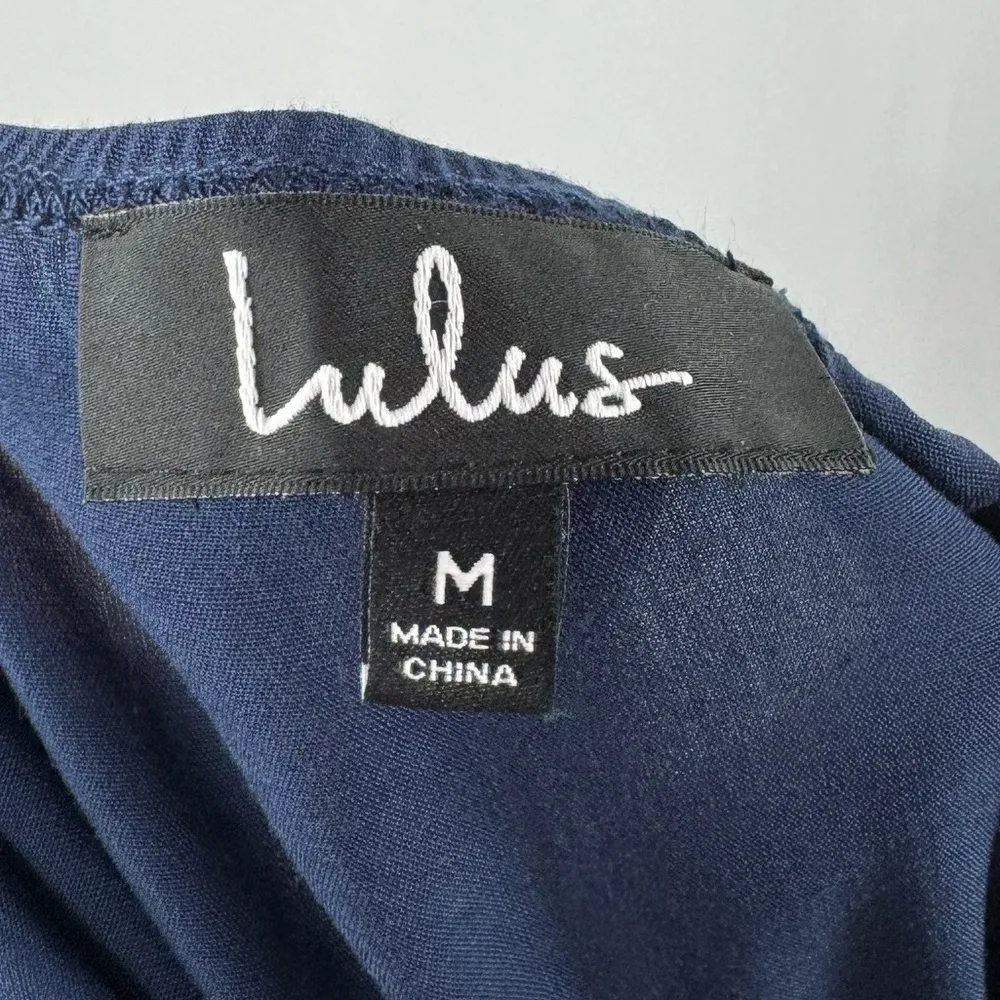 Lulus‎ Learning to Fly Halter Jumpsuit in Navy Blue Size Medium - Image 7