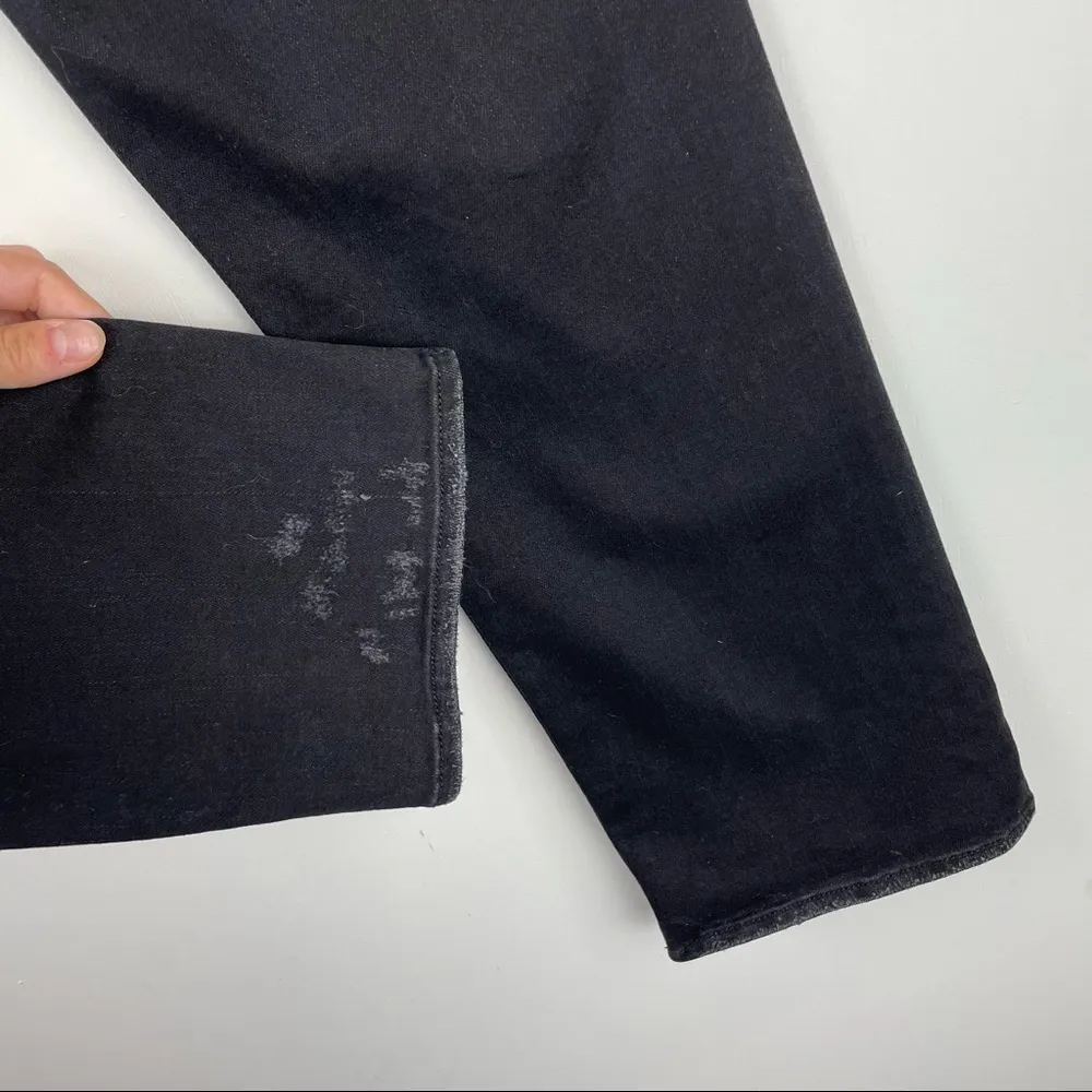 Flying Monkey Sz 28 Black Denim Straight Leg Jeans Cotton Lyocell Distressed - Image 9