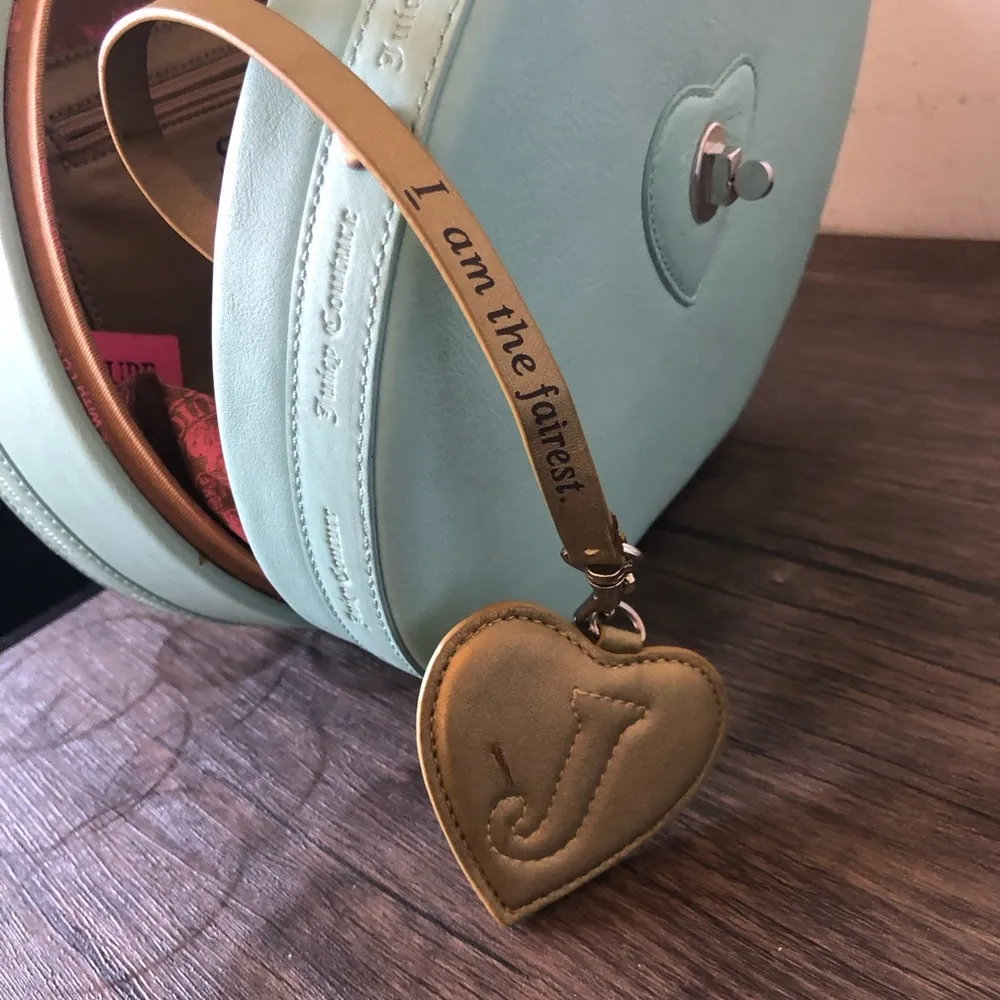 Vintage Y2K Juicy Couture Train Case Cosmetic Bag Travel Purse Round Tiffany VTG - Image 12