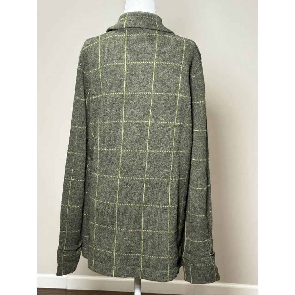 NEW Deane & White Jacket Long Coat Women S 100% LambsWool Green Long Sleeve - Image 3