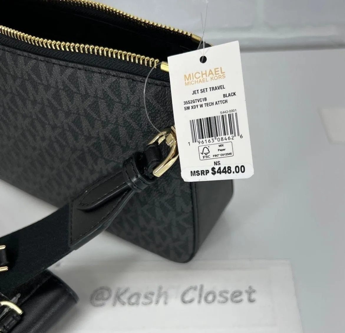 Black Jet Set Travel Small Xbody Tech Attach Bag Set - Image 8