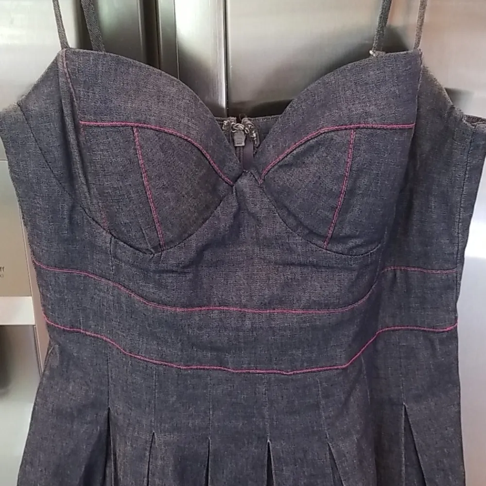 💕RUBBER DUCKY💕 Denim Mini Dress M Medium Blue - Image 3