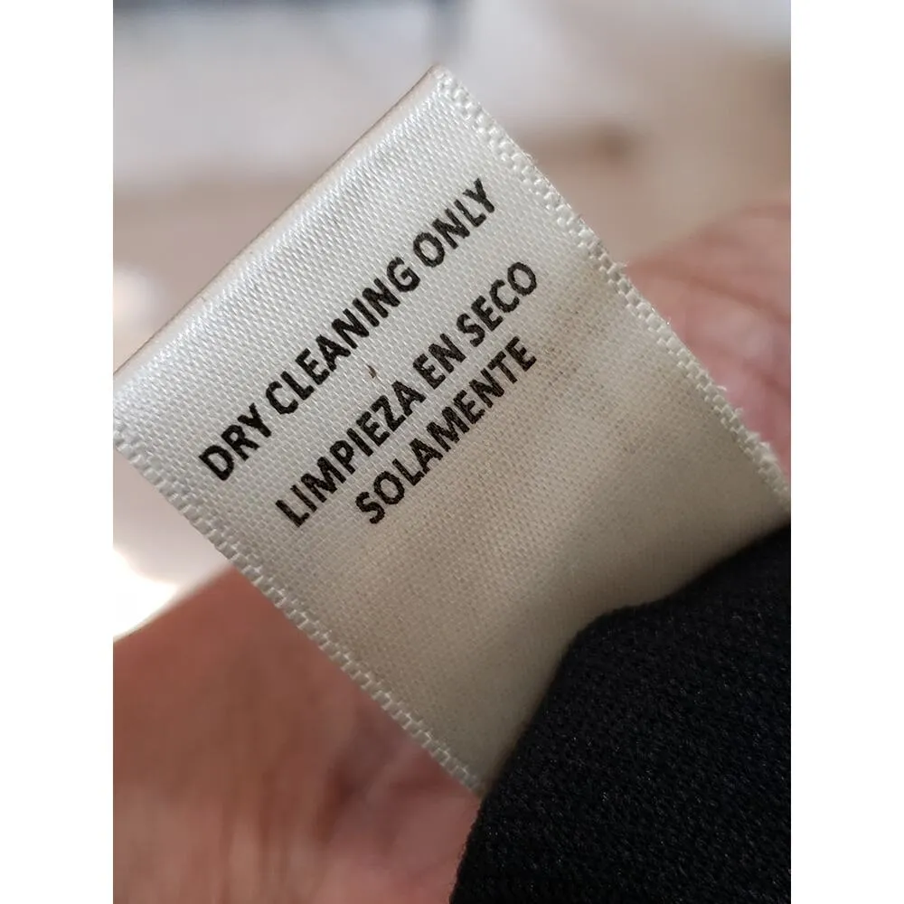 Capsulle Jumpsuit Womens Medium Black Solid Long Sleeve Collared Allover Zip - Image 7