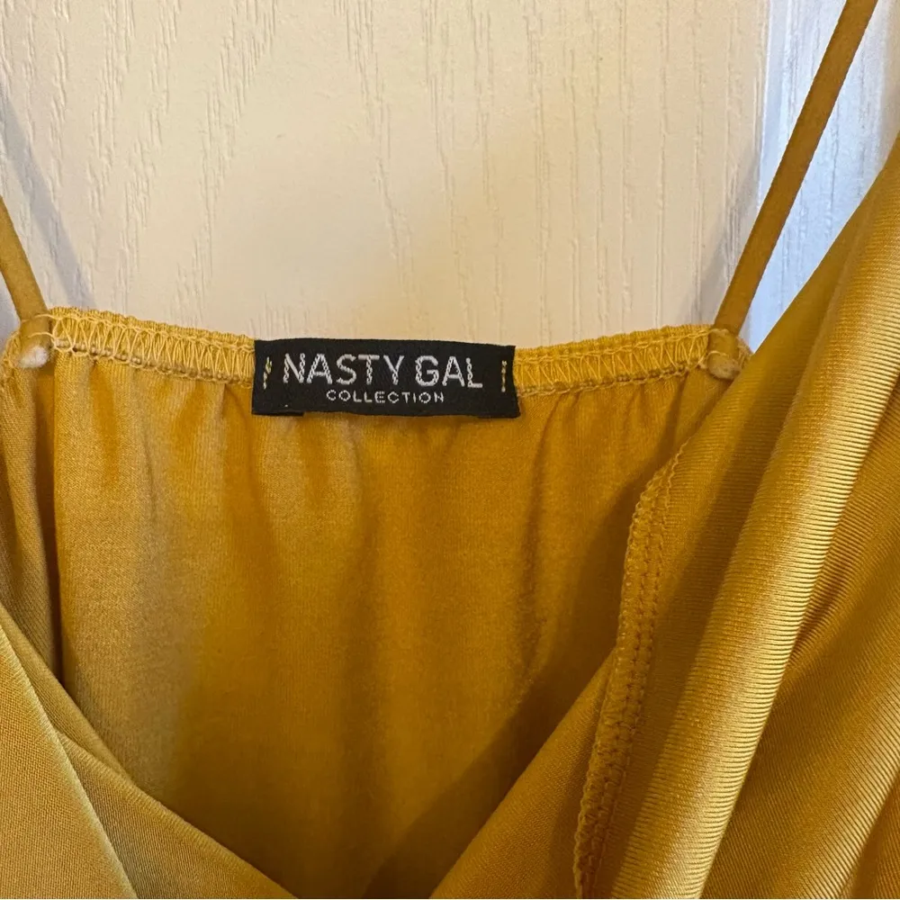 Nasty Gal Golden Drape Neck Bodysuit - Image 2