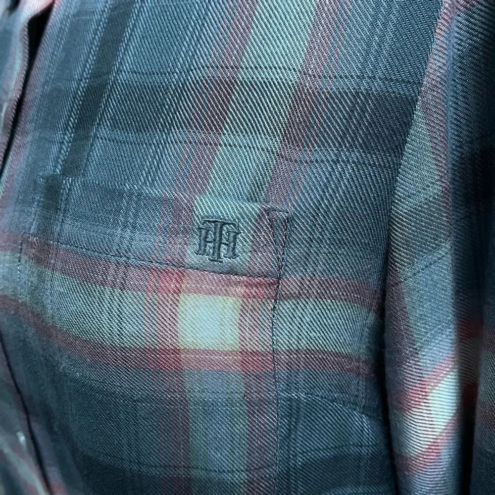 TOMMY Hilfiger women button down shirt top blouse plaid Sz M - Image 10