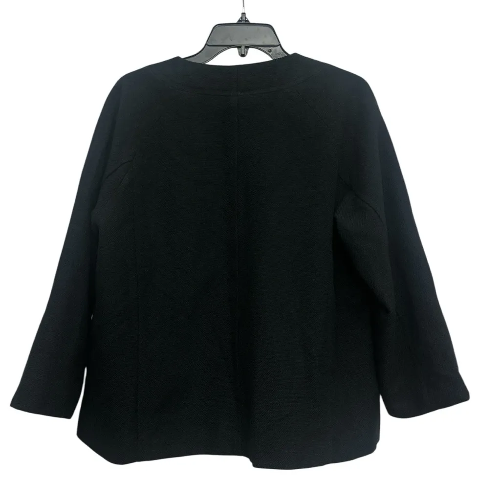 Newport News Vintage Jacquard Cape Jacket Size 18 Black - Image 2