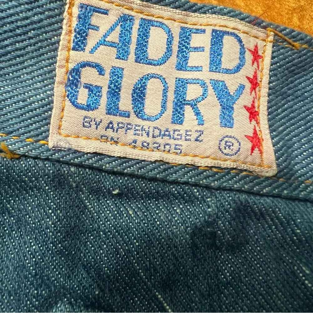 VTG Bell  Bottoms Denim Faded Glory U S On Butt Jeans 29” 9 Jrs 70s Style - Image 5