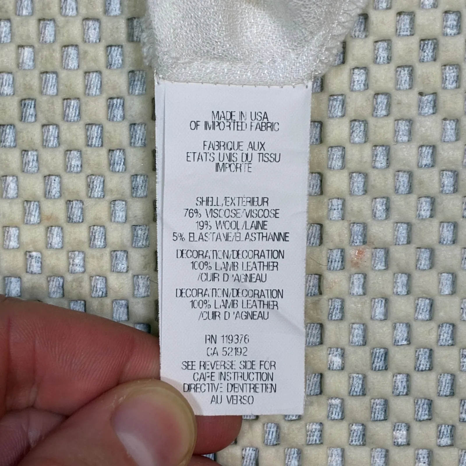 Helmut Lang Women's White Tunic Top Textured Fabric Leather Detail Size S - Image 6