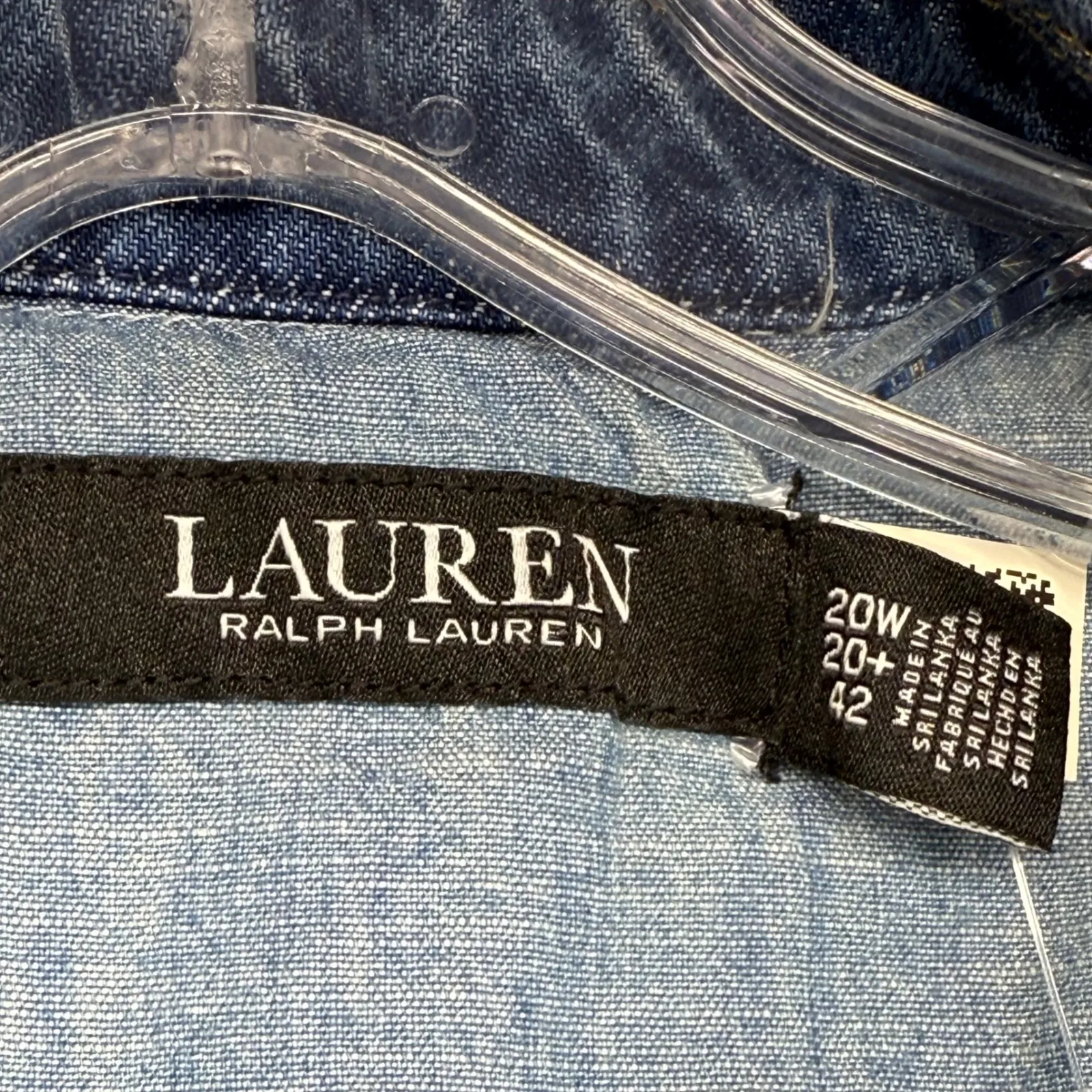Lauren Ralph Lauren‎ Denim Blazer Jacket City Blue Womens Plus Size 20W - Image 6