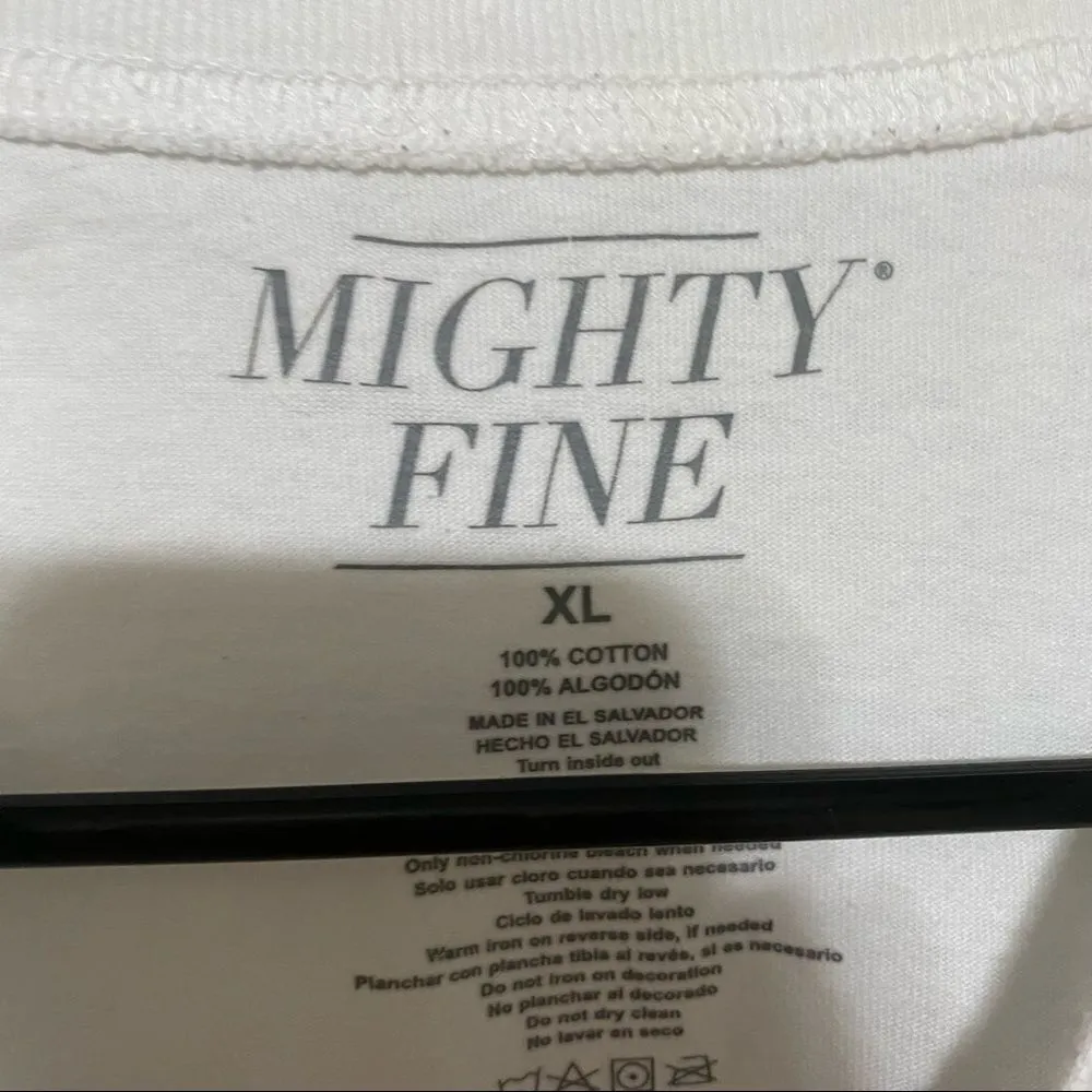 Mighty Fine USA flag white long sleeve cropped top. 100% cotton - Image 3