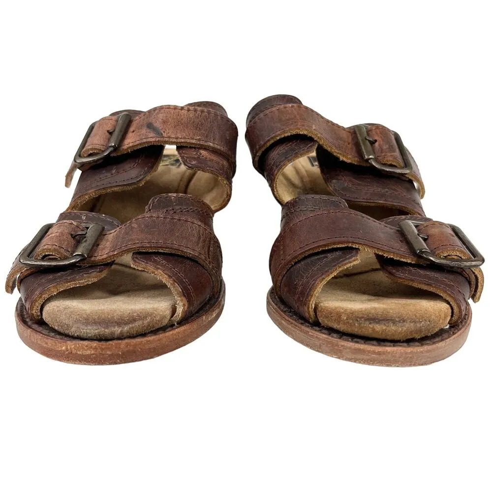 Freebird Caprice Sandals Brown 5 Leather 2.5" Block Heel - Image 9
