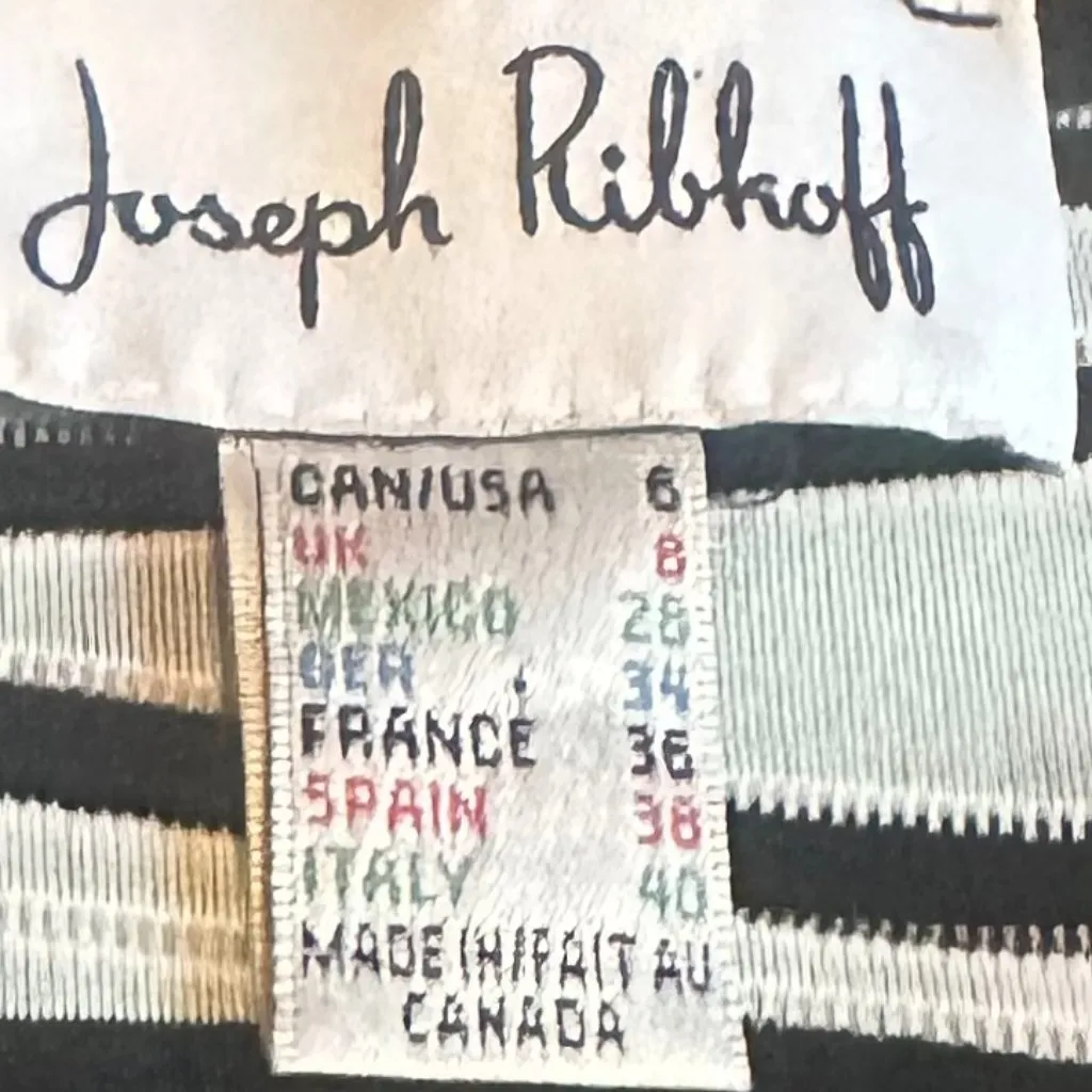 Joseph Ribkoff Bodycon Sheath Dress Short Sleeve Tropical Floral Stretch Size 6 - Image 12