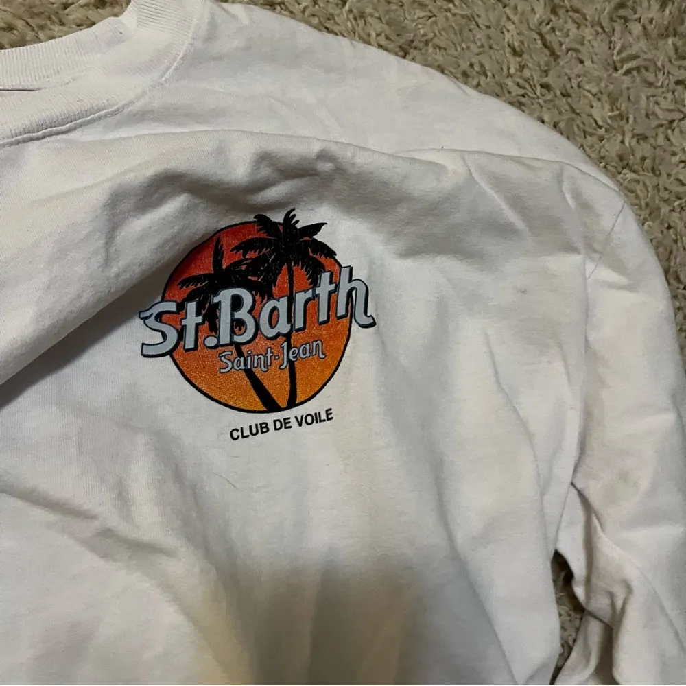 Vintage John Galt St. Barth LongSleeve White T-Shirt Size Medium - Image 3