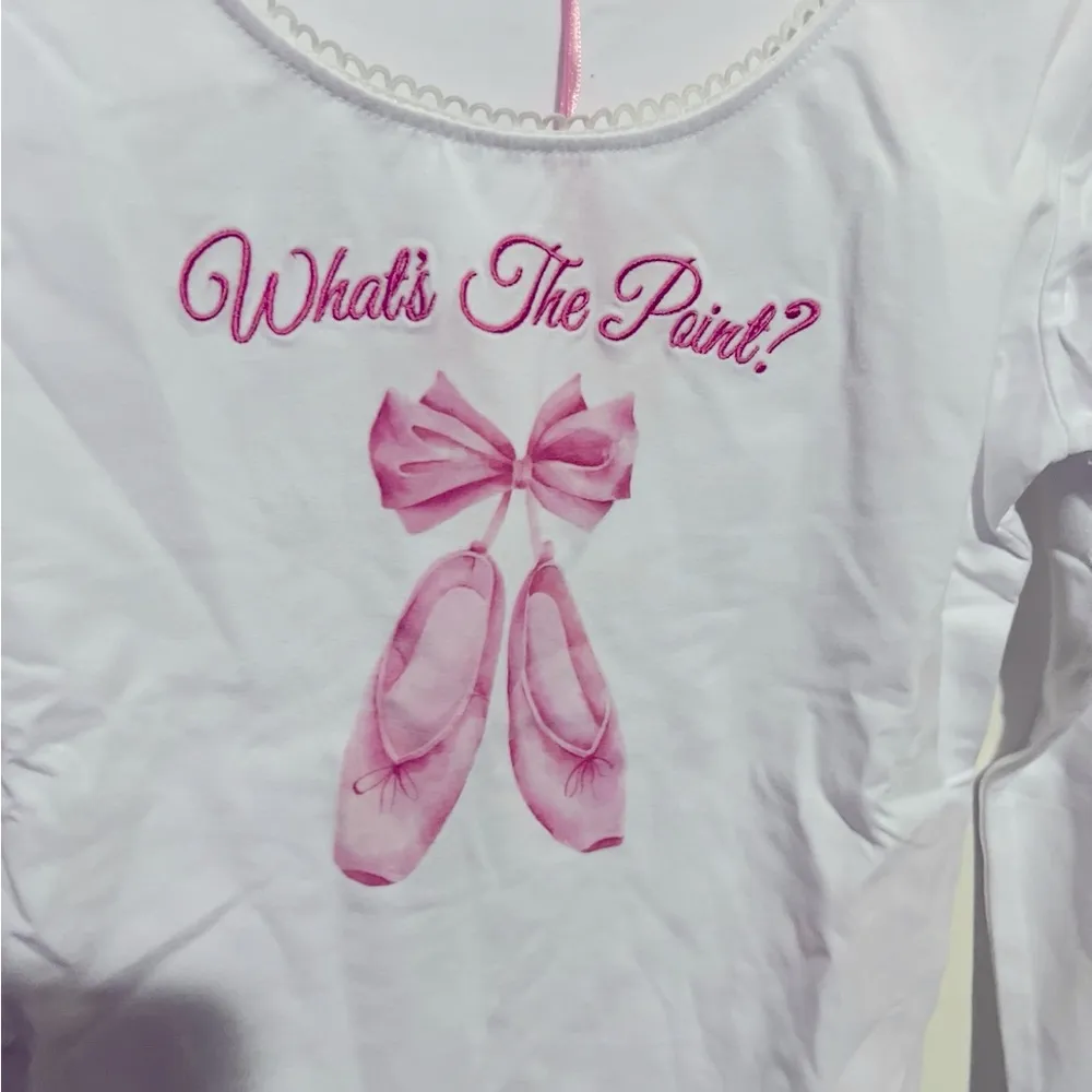 Pink ballerina slippers ballet shirt top - Image 3