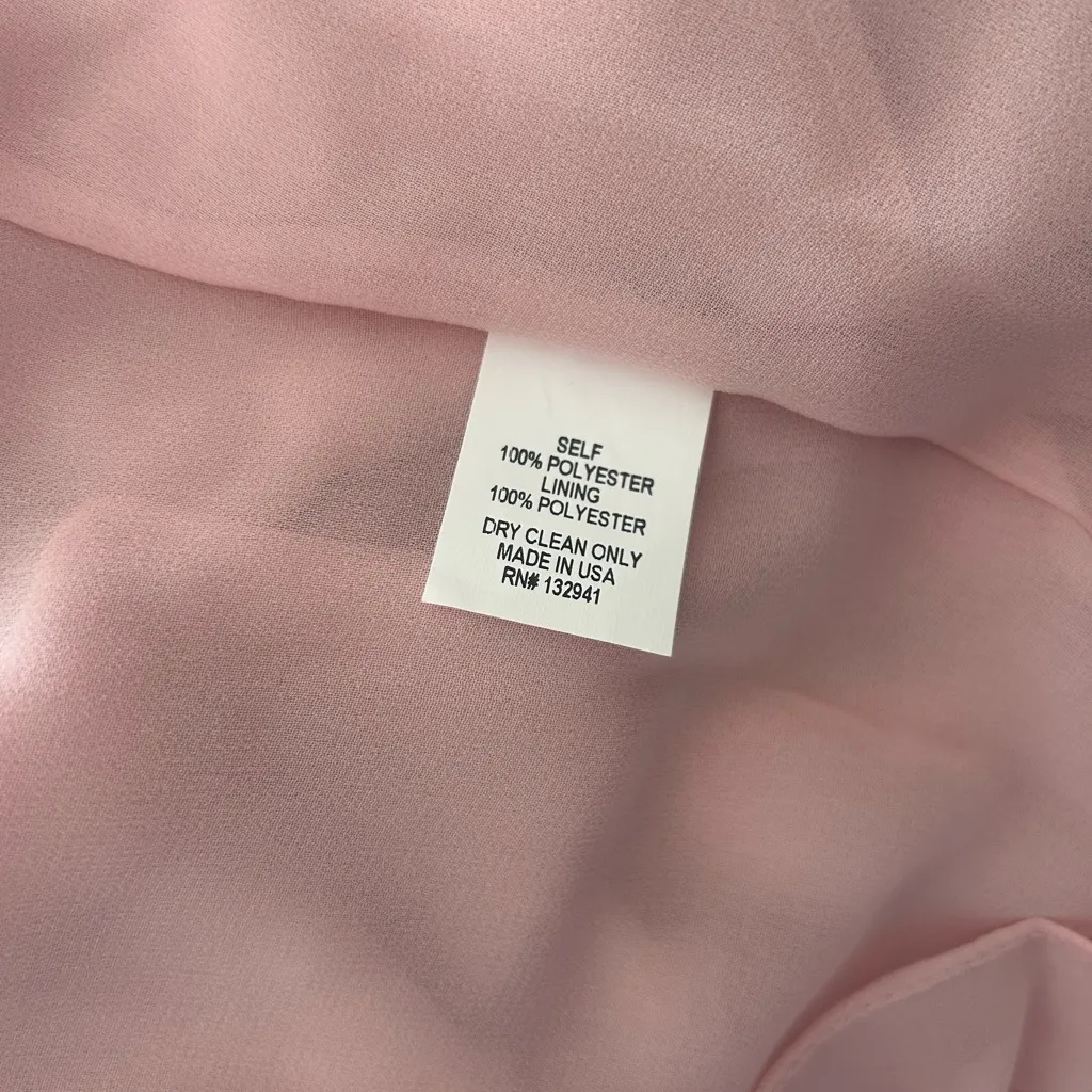 Amanda Uprichard Soft Pink Chiffon Blouse - Image 7