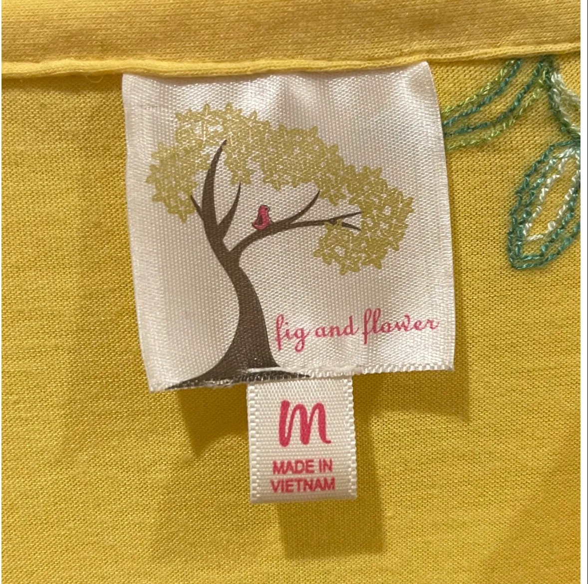 FIG AND FLOWER Yellow Embroidered Floral Long Sleeve Shirt - Image 2