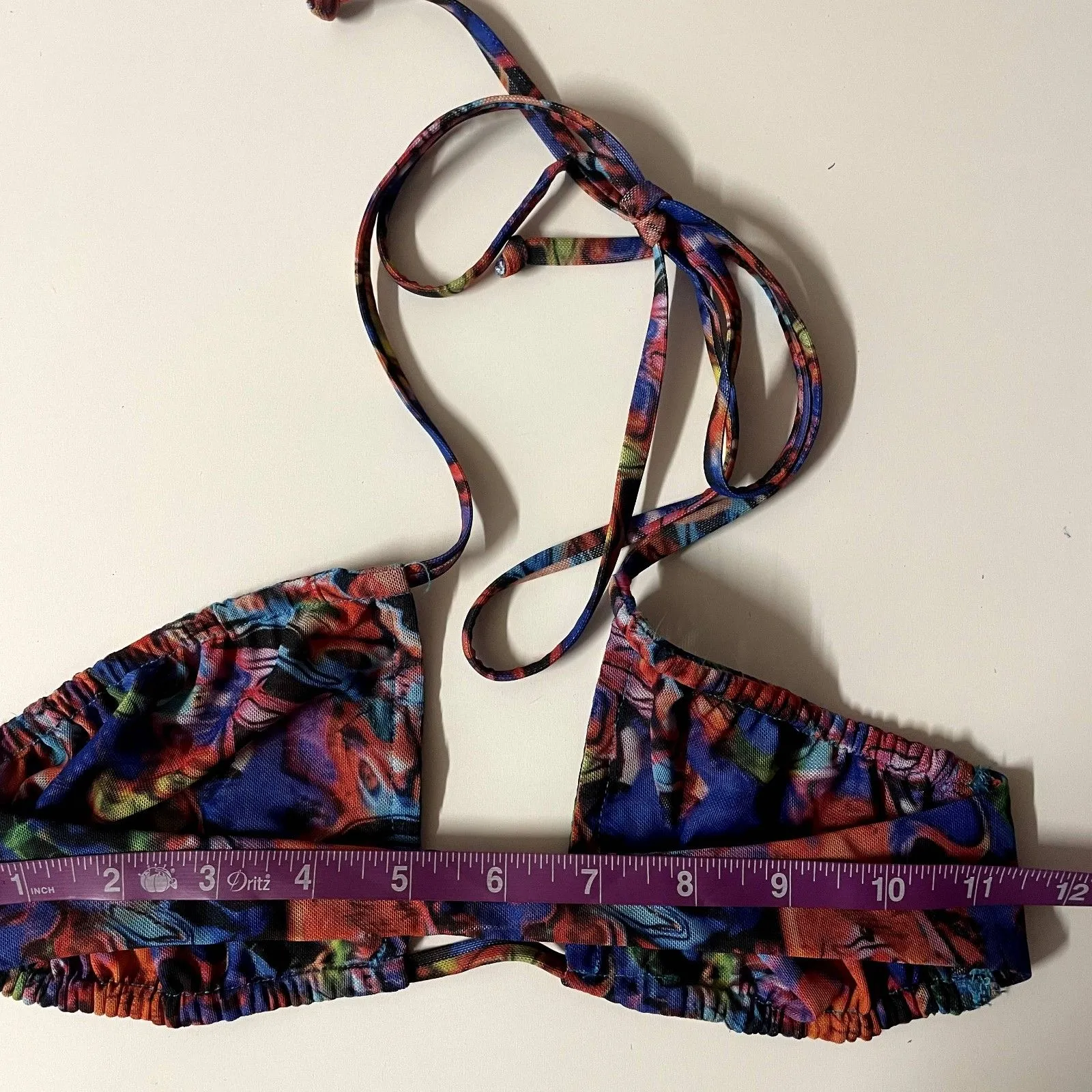 Gonza Revolve Colorful Marble Swirl Mesh Swim Top NWOT Size S - Image 3