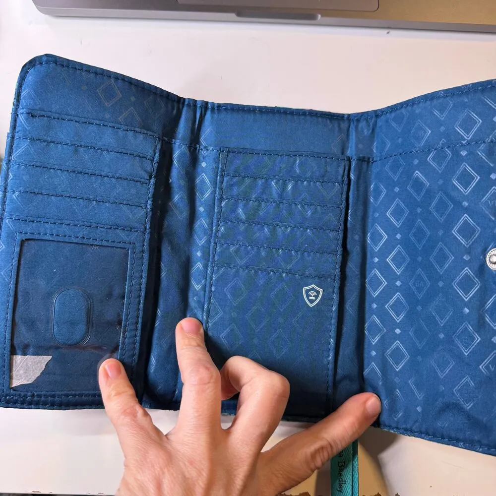 Vera Bradley RFID Accordion Wristlet Wallet, Peacock Garden - Image 6