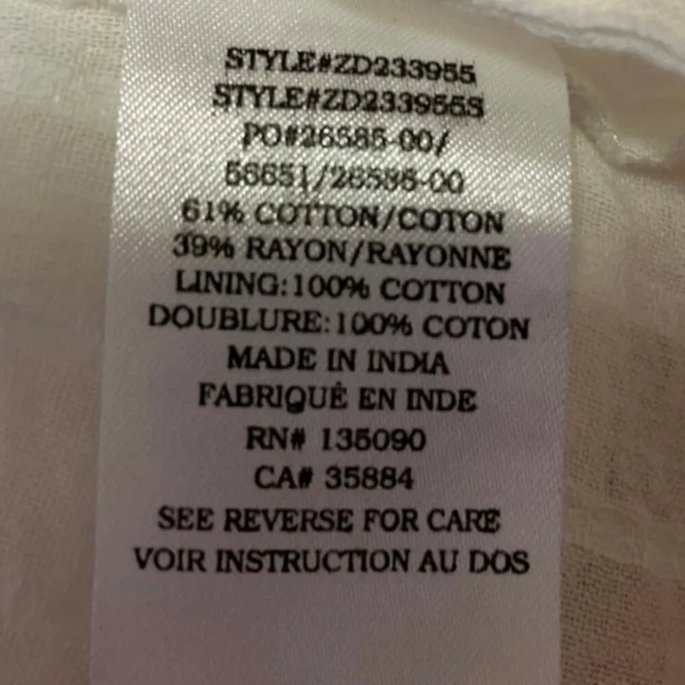 Z Supply White Ruffle Lace Sleeveless Cami Camisole Midi A-Line Tank Dress Sz S - Image 5