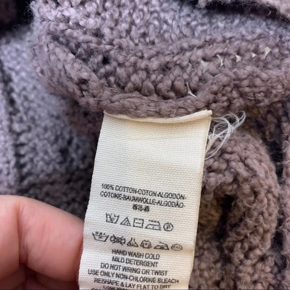 Free people easy cable v neck sweater mushroom - Image 5