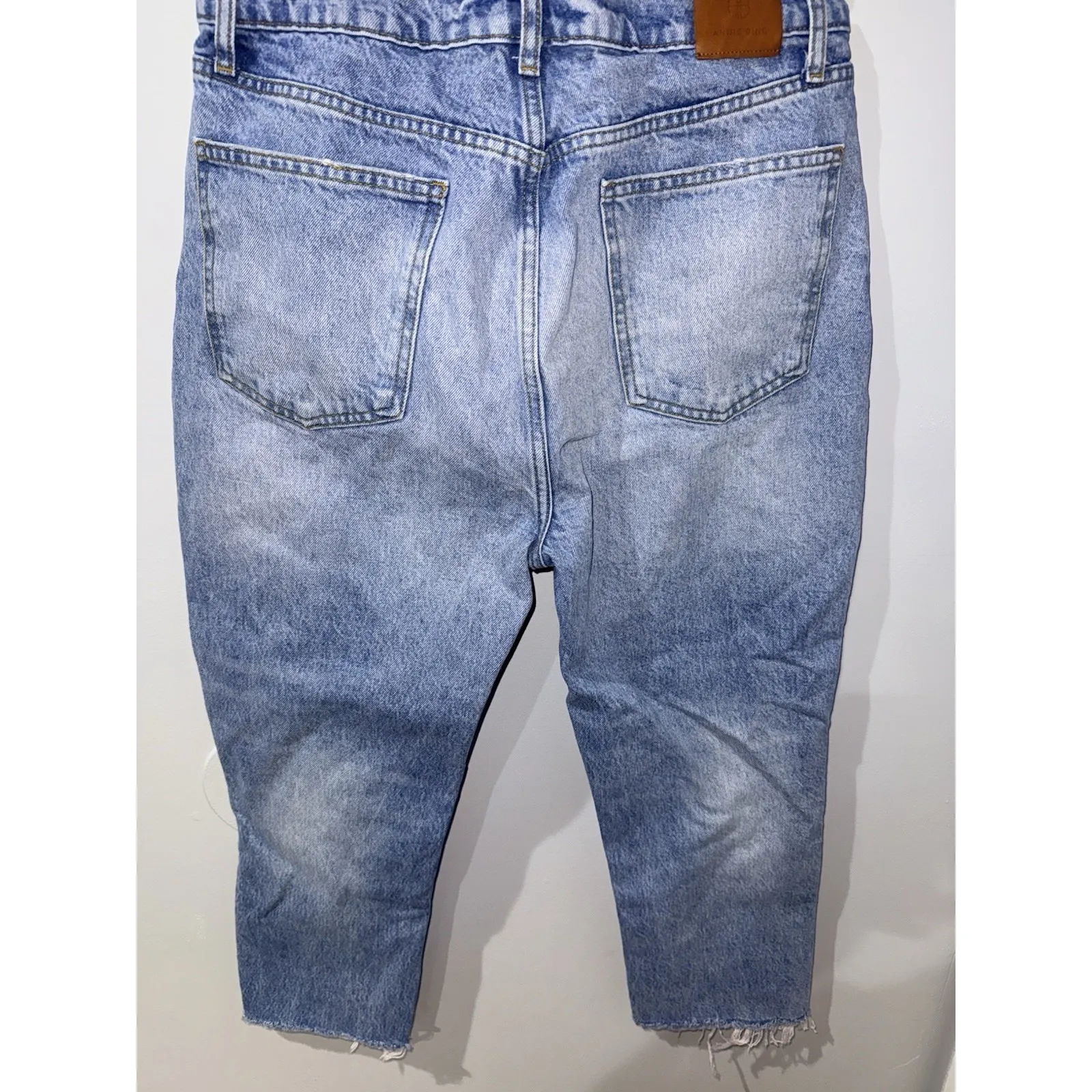 Anine Bing Jeans Women's 32 Blue Straight Denim Raw Hem Cotton W - Image 8