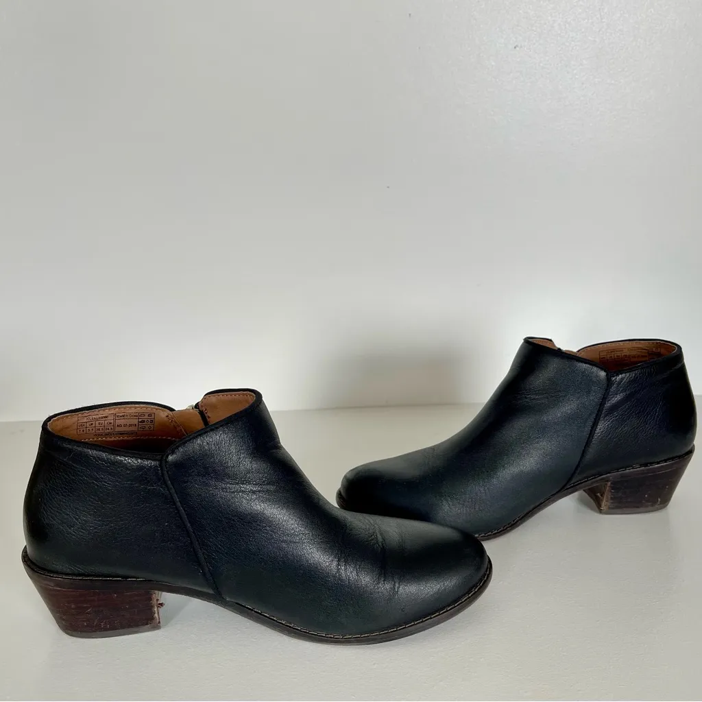 Vionic  Joy Jolene Black Leather Ankle Boots - 7.5 - Image 5