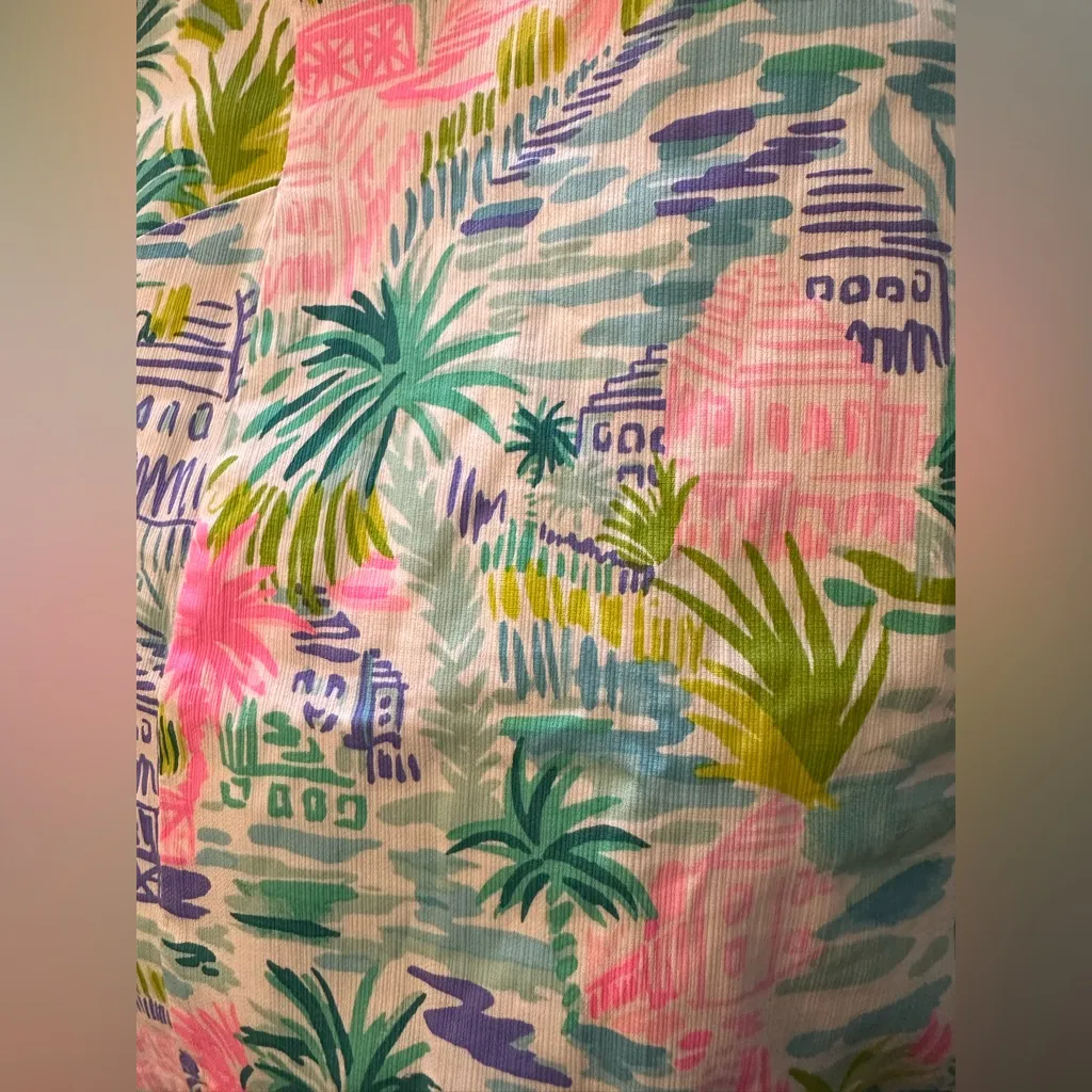 Lilly Pulitzer Becky Colorful Palm Print Mini Skort - Image 3